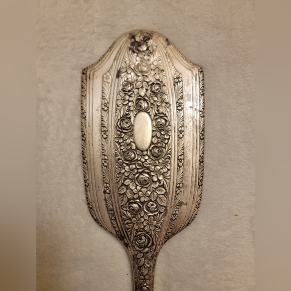 19th Century sterling silver hand mirror - Picture 6 of 9